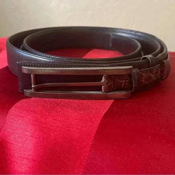 Jeweler Matthew Feldman Timeless Vintage Thin Leather Designer Belt Buckle Art - Picture 3 of 15